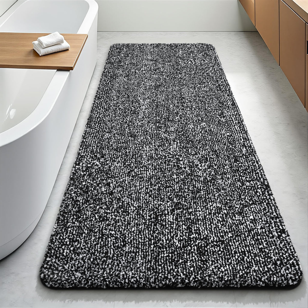 Bathroom Runner Rug 24x60 Inch, Absorbent Long Bath Rug for Shower Floor