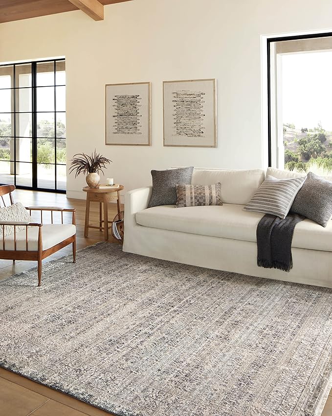 Loloi Amber Lewis Alie Collection ALE-04 Sky/Stone 11'-6'' x 15'-7'', .13'' Pile Height, Area Rug