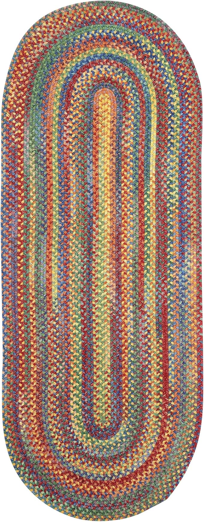 Capel American Heritage Multi 2' 0" X 8' 0" Runner Oval Braided Rug