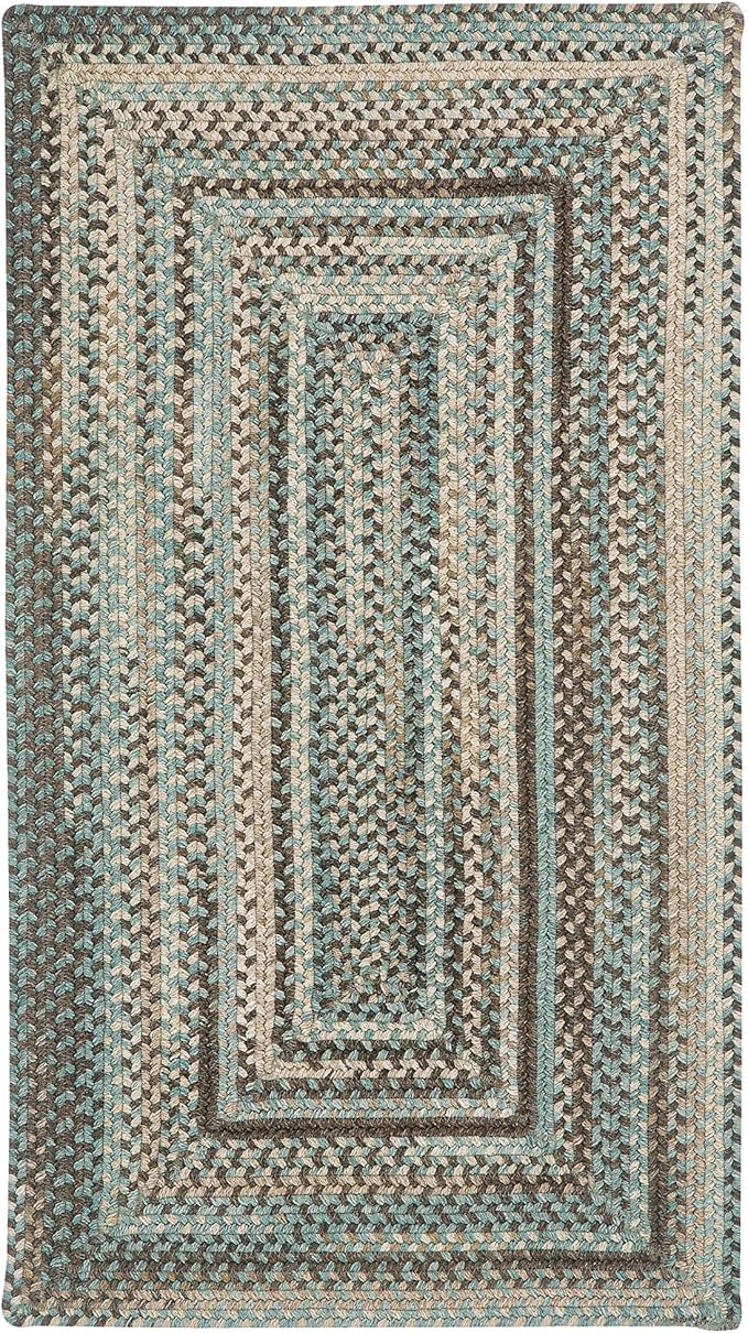 Capel American Heritage Slatewood 0' 36" X 0' 36" Concentric Rectangle Braided Rug