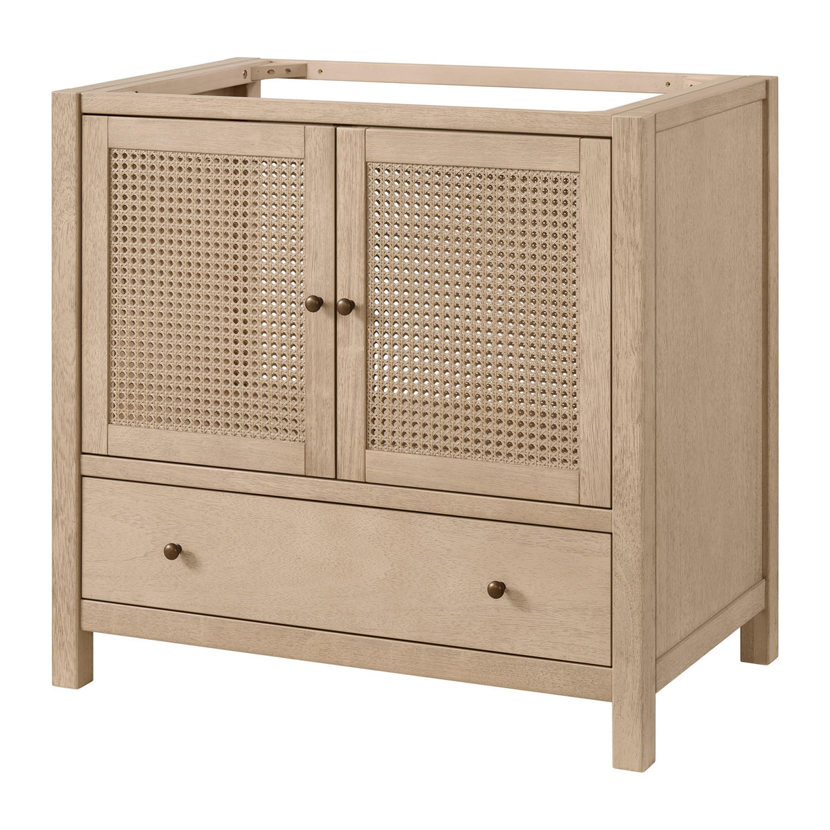 Alaterre Furniture Lucca Bathroom Vanity Cabinet, Natural, 36 Inch
