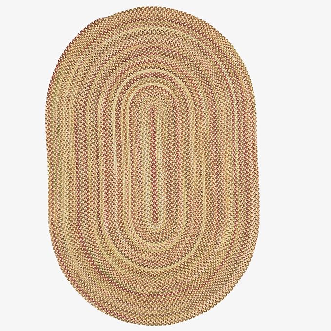 Capel American Heritage Harvest Gold 2' 0" X 9' 0" Runner Oval Braided Rug