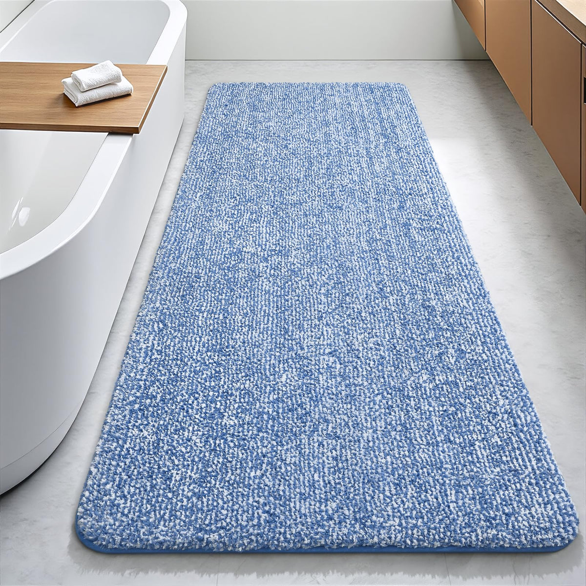 Bathroom Runner Rug 24x70 Inch, Absorbent Long Bath Rugs for Shower Floor