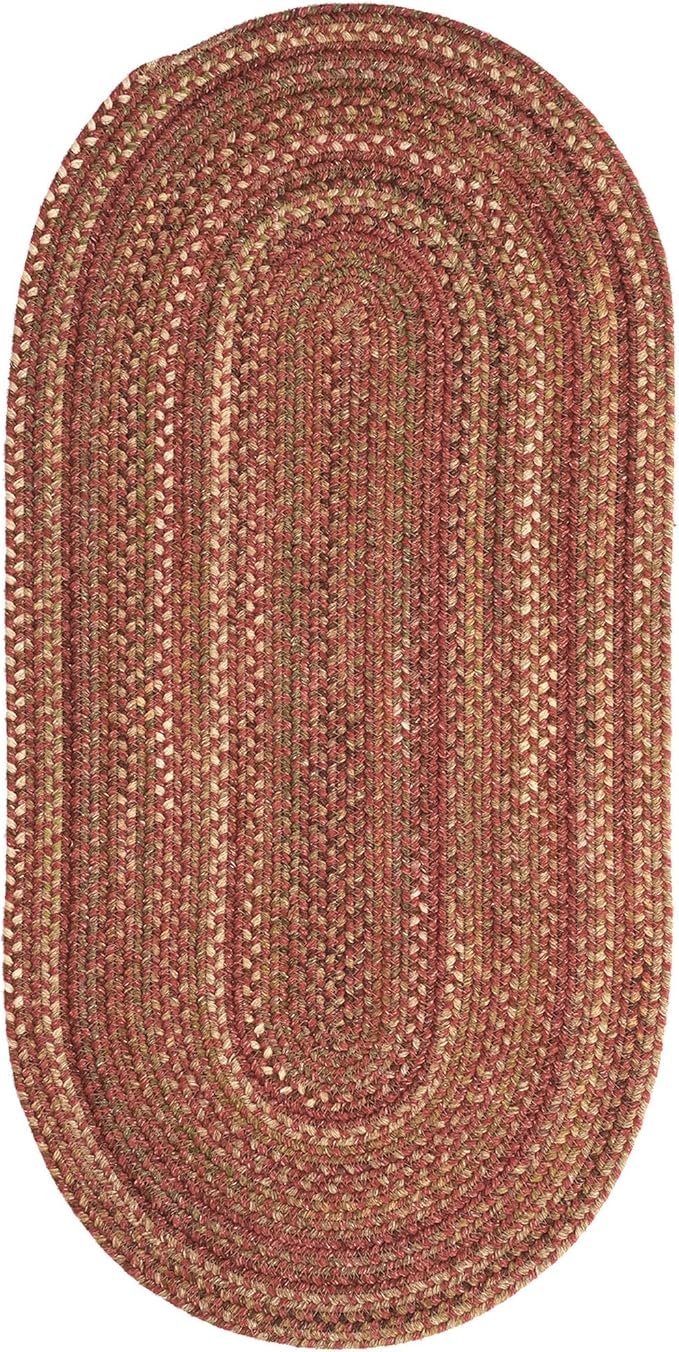 Capel American Heritage Spice 0' 24" X 0' 48" Oval Braided Rug
