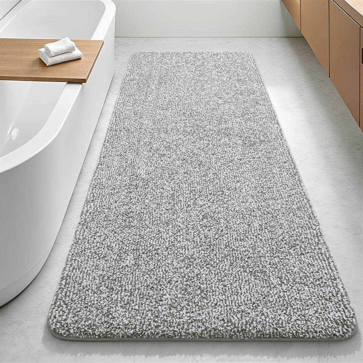 Bathroom Runner Rug 24x70 Inch, Absorbent Long Bath Rugs for Shower Floor