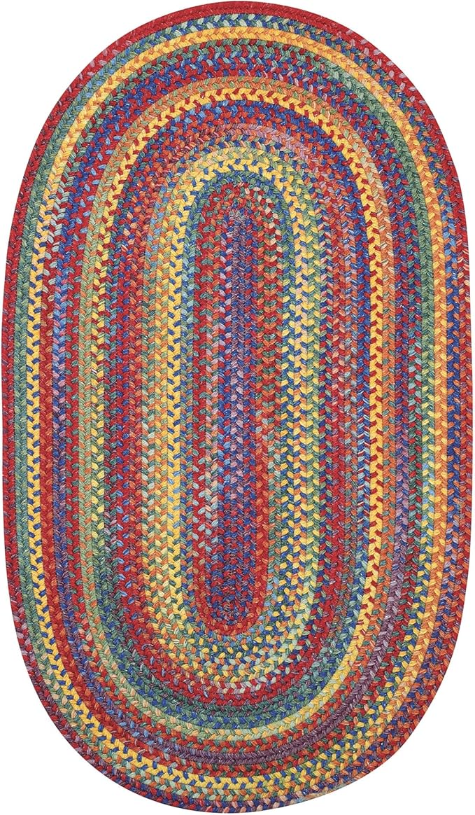 Capel American Heritage Multi 0' 24" X 0' 36" Oval Braided Rug