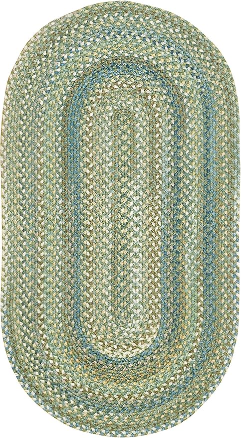 American Heritage Sage 8' 0" X 10' 0" Oval Braided Rug