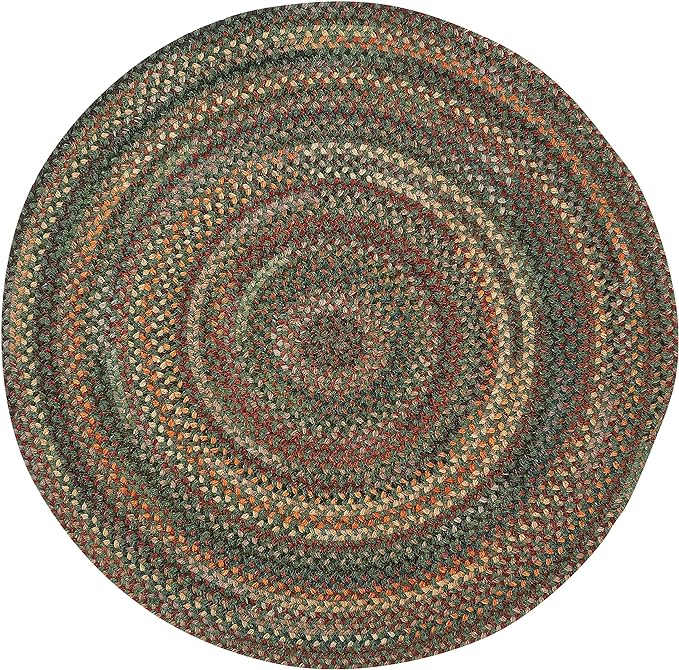 Capel American Heritage Green Multi 0' 36" Round Braided Rug