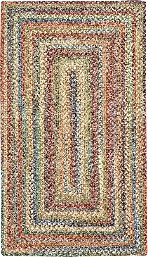 Capel American Heritage Cinnamon 0' 36" X 0' 36" Concentric Rectangle Braided Rug